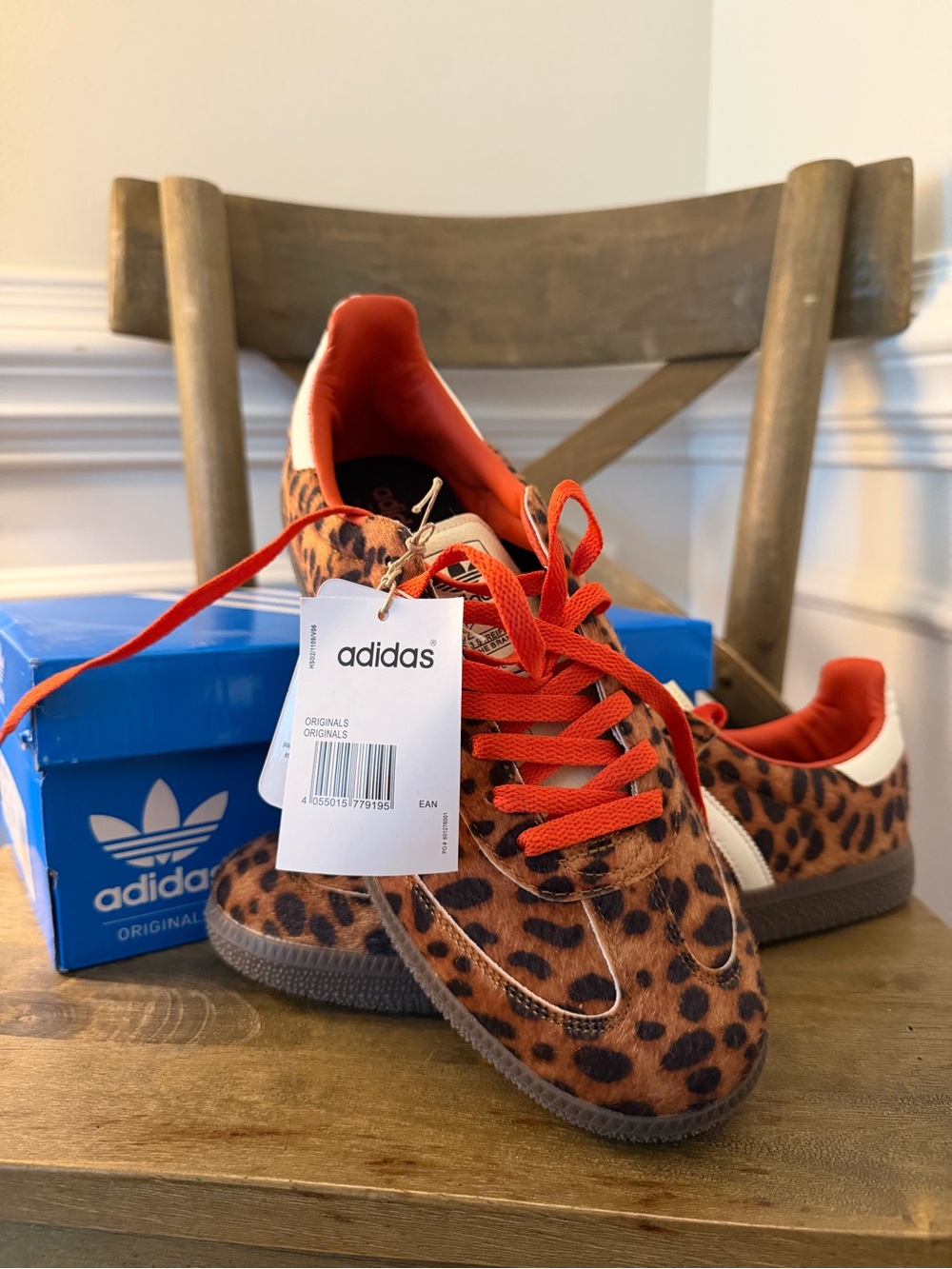 adidas Leopard Print Sneakers in Orange and Brown